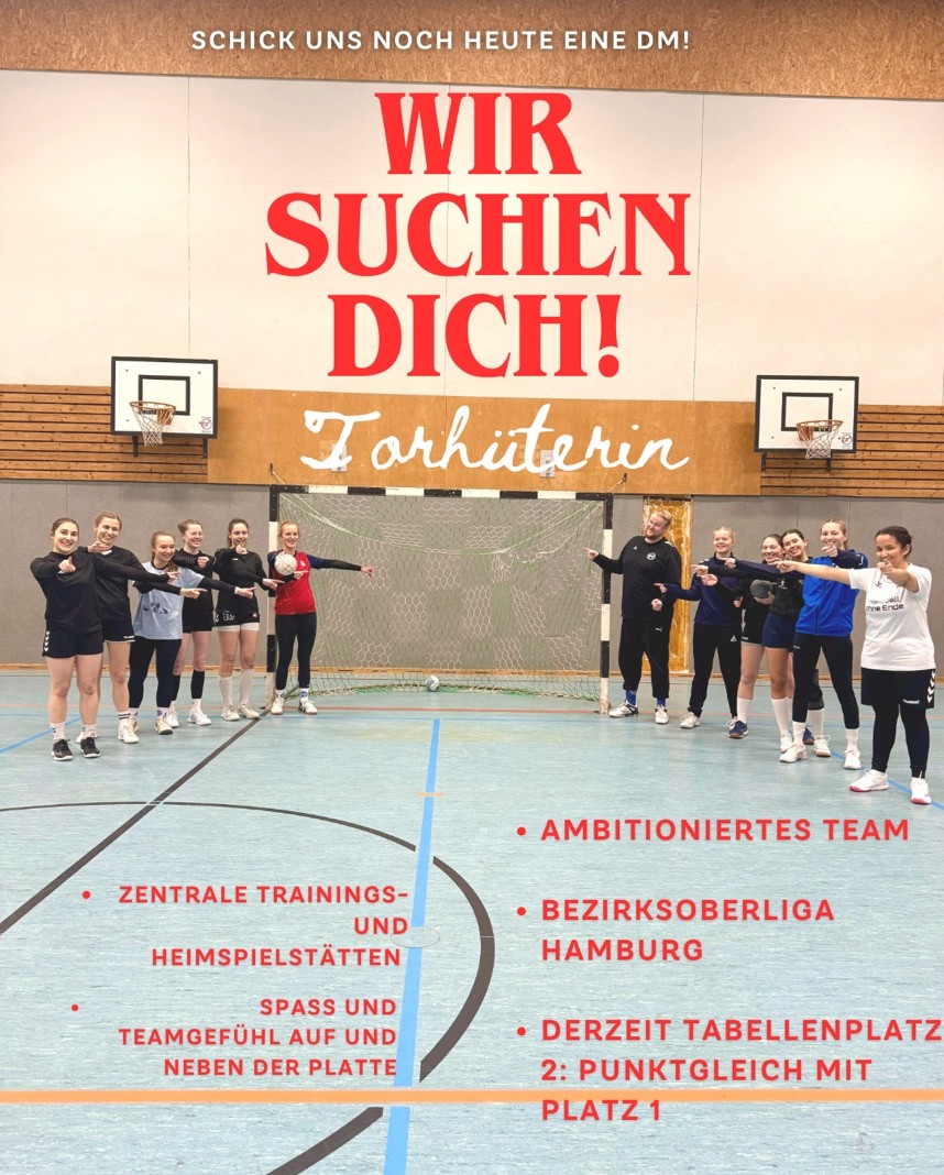 Die 4. Damen sucht eine Torhüterin