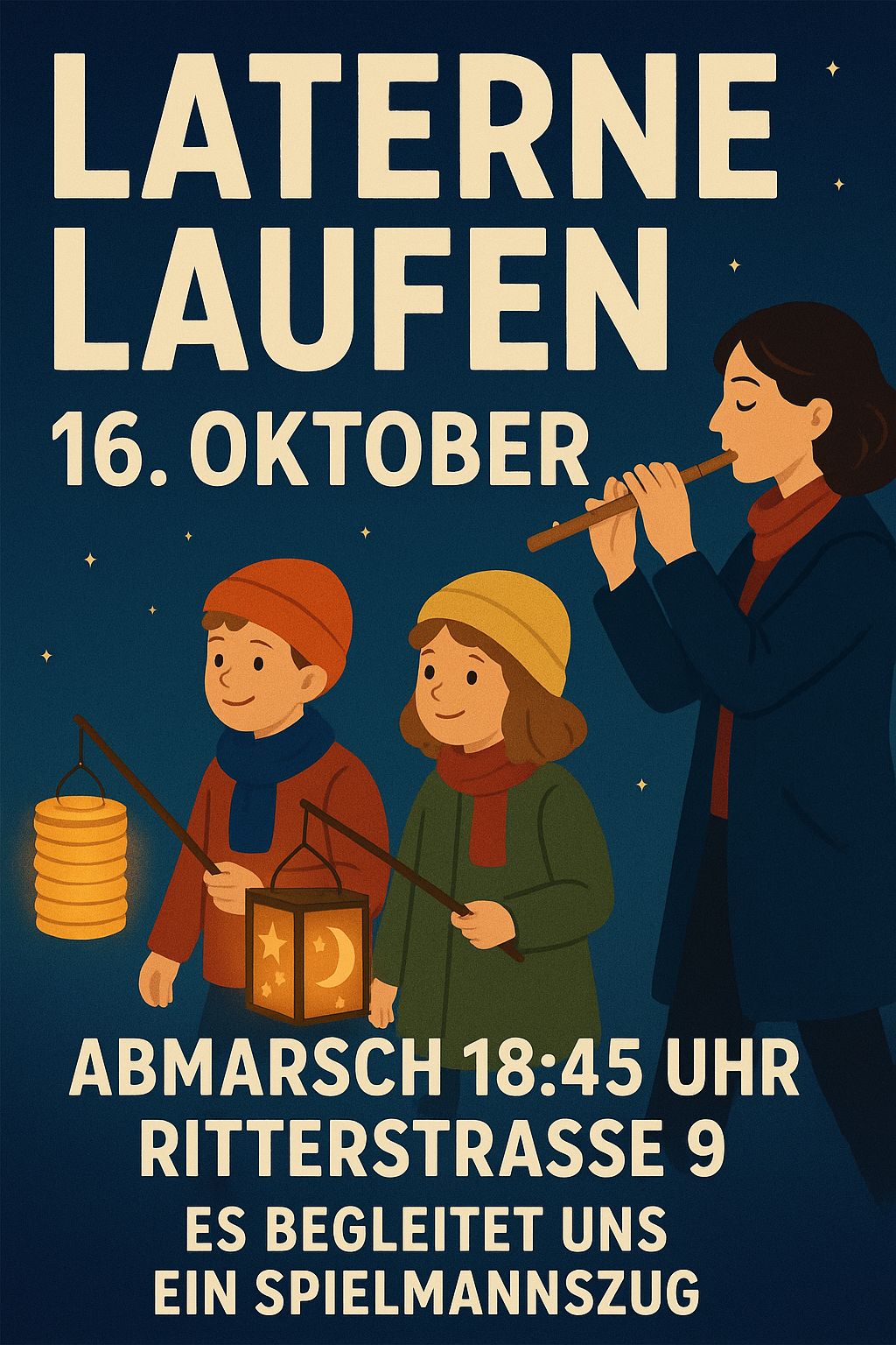 Kinder mit Laternen