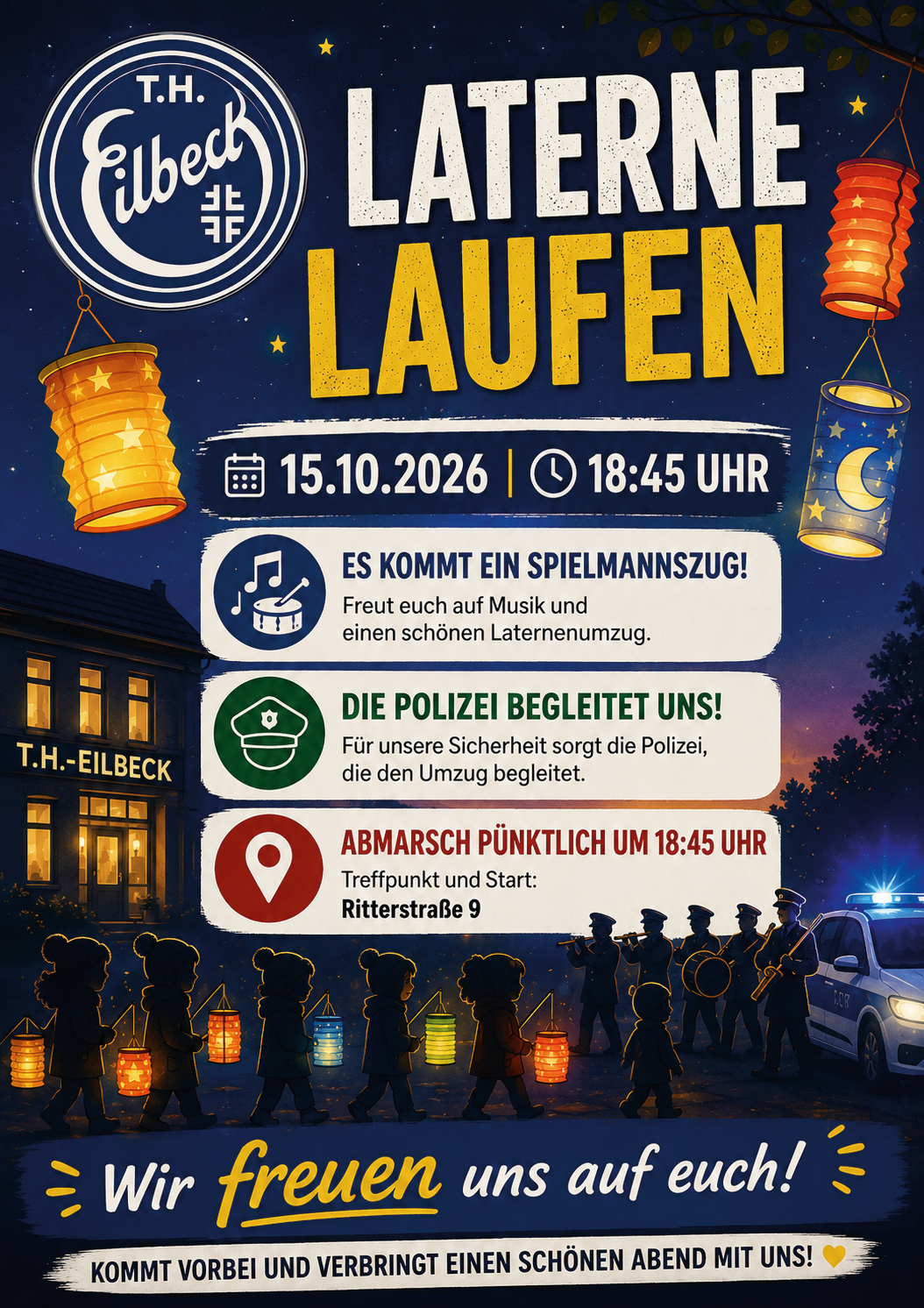 Plakat des diesjährigen Laternenumzugs